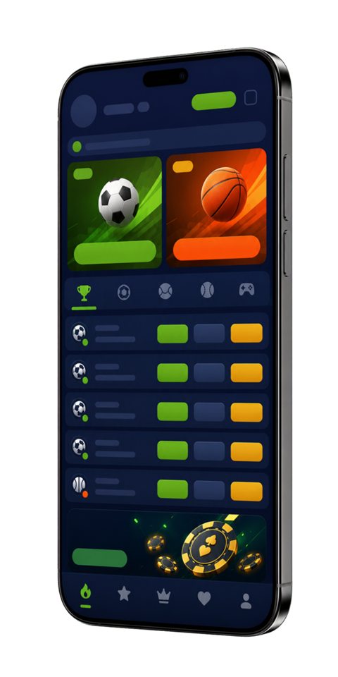 App de 20Bet en un smartphone